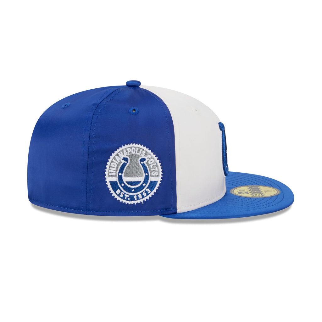 New Era Indianapolis Colts Throwback Satin 2023 59FIFTY Fitted Hat