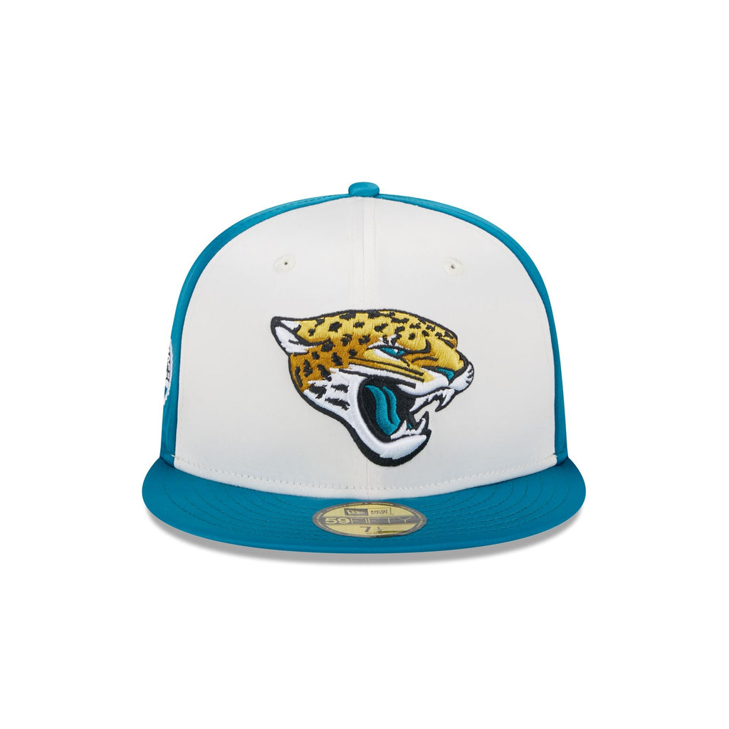 New Era Jacksonville Jaguars Throwback Satin 2023 59FIFTY Fitted Hat