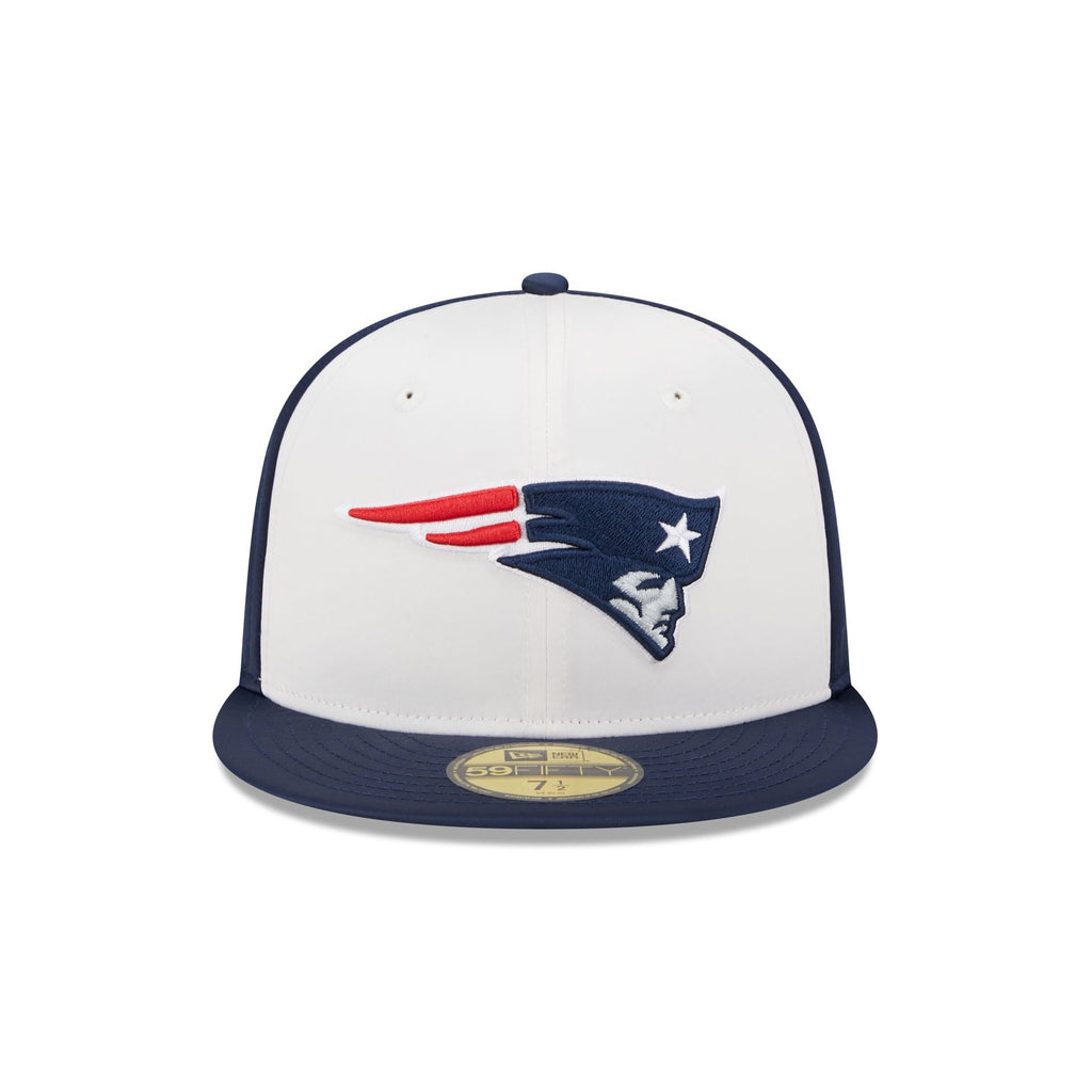 New Era New England Patriots Throwback Satin 2023 59FIFTY Fitted Hat