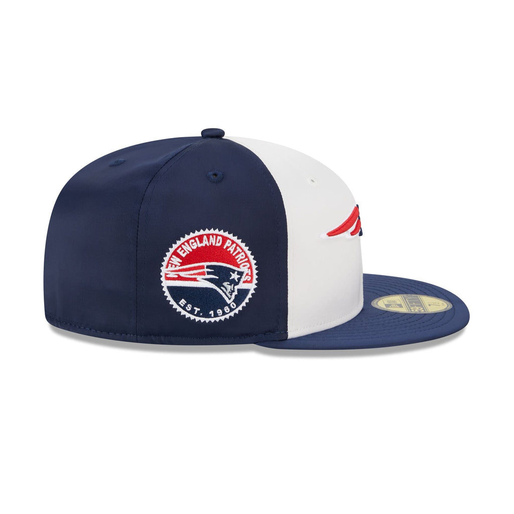 New Era New England Patriots Throwback Satin 2023 59FIFTY Fitted Hat