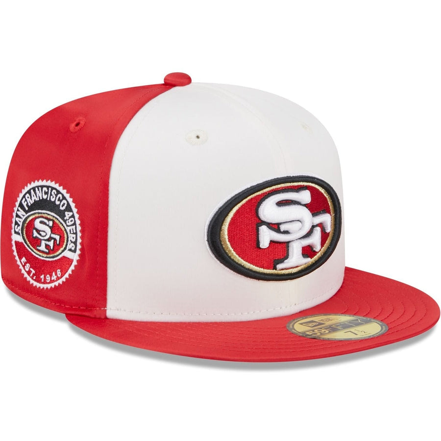 New Era San Francisco 49ers Throwback Satin 2023 59FIFTY Fitted Hat