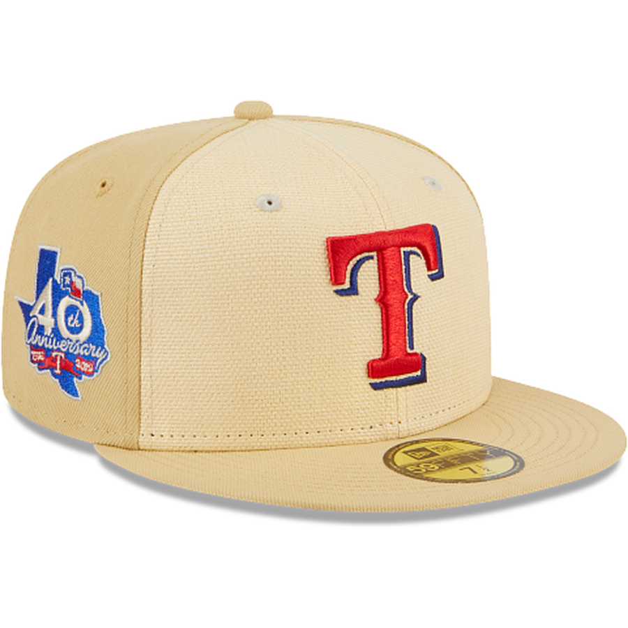 New Era Texas Rangers Raffia Front 2023 59FIFTY Fitted Hat