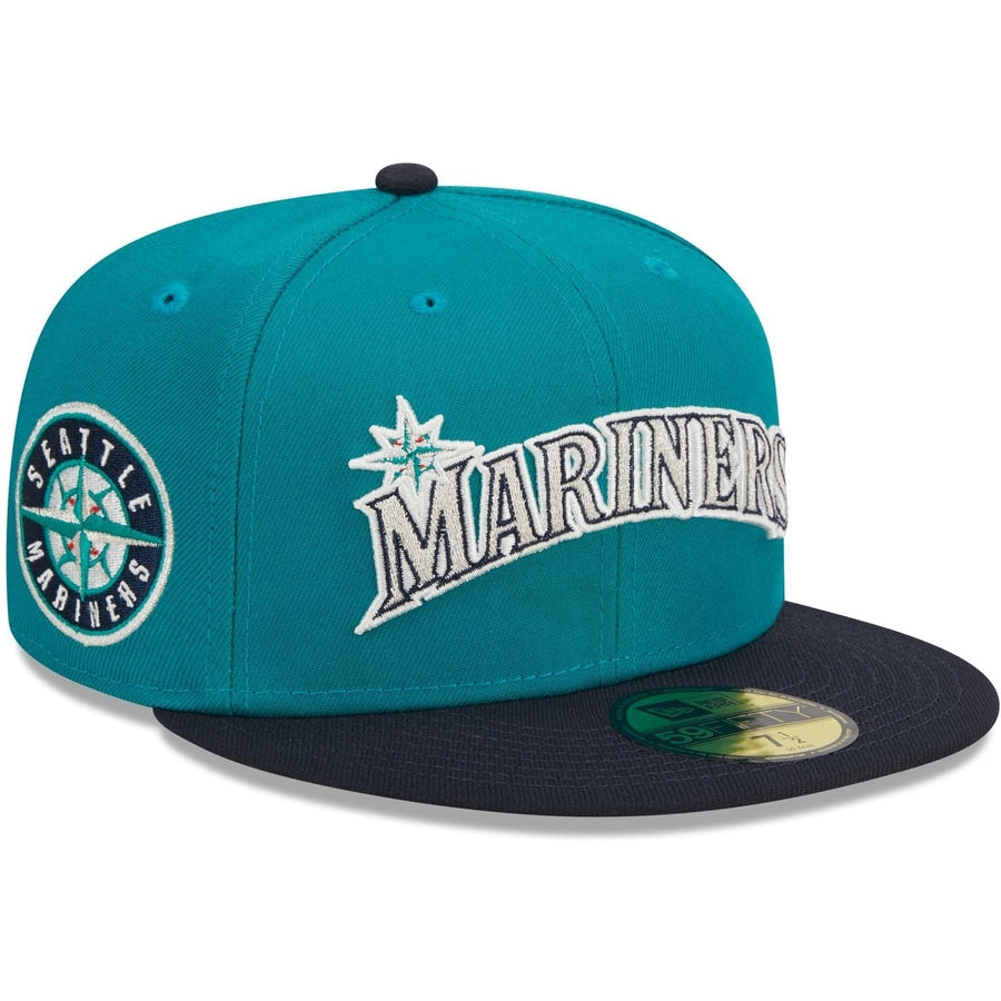Men’s Seattle Mariners Navy Cursive 59FIFTY Fitted Hats