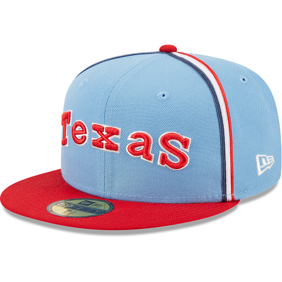 New Era Texas Rangers Powder Blues 2023 59FIFTY Fitted Hat