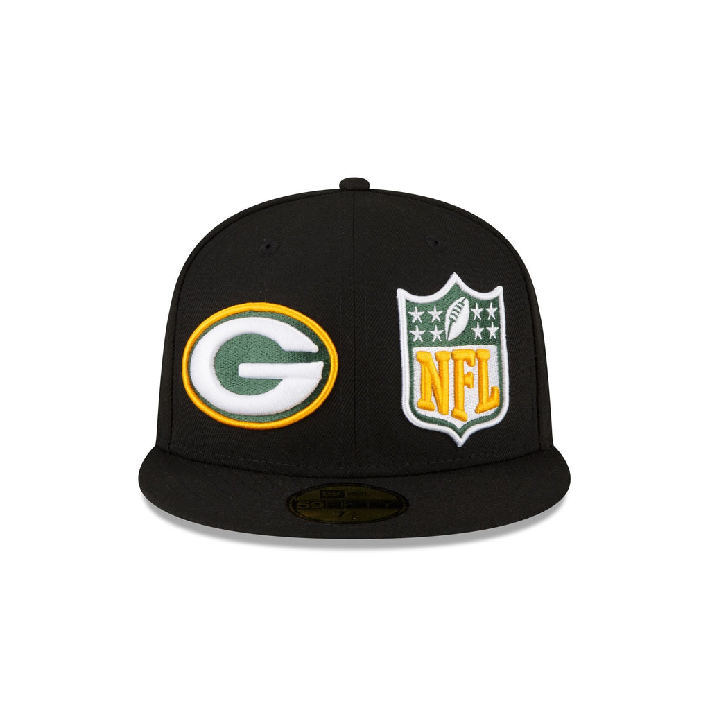 New Era Green Bay Packers 2023 Sideline Black 59FIFTY Fitted Hat
