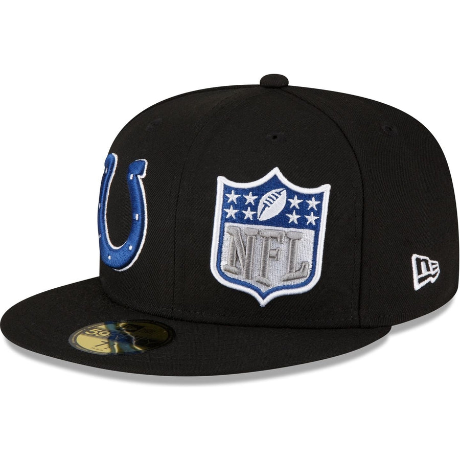 New Era Indianapolis Colts 2023 Sideline Black 59FIFTY Fitted Hat