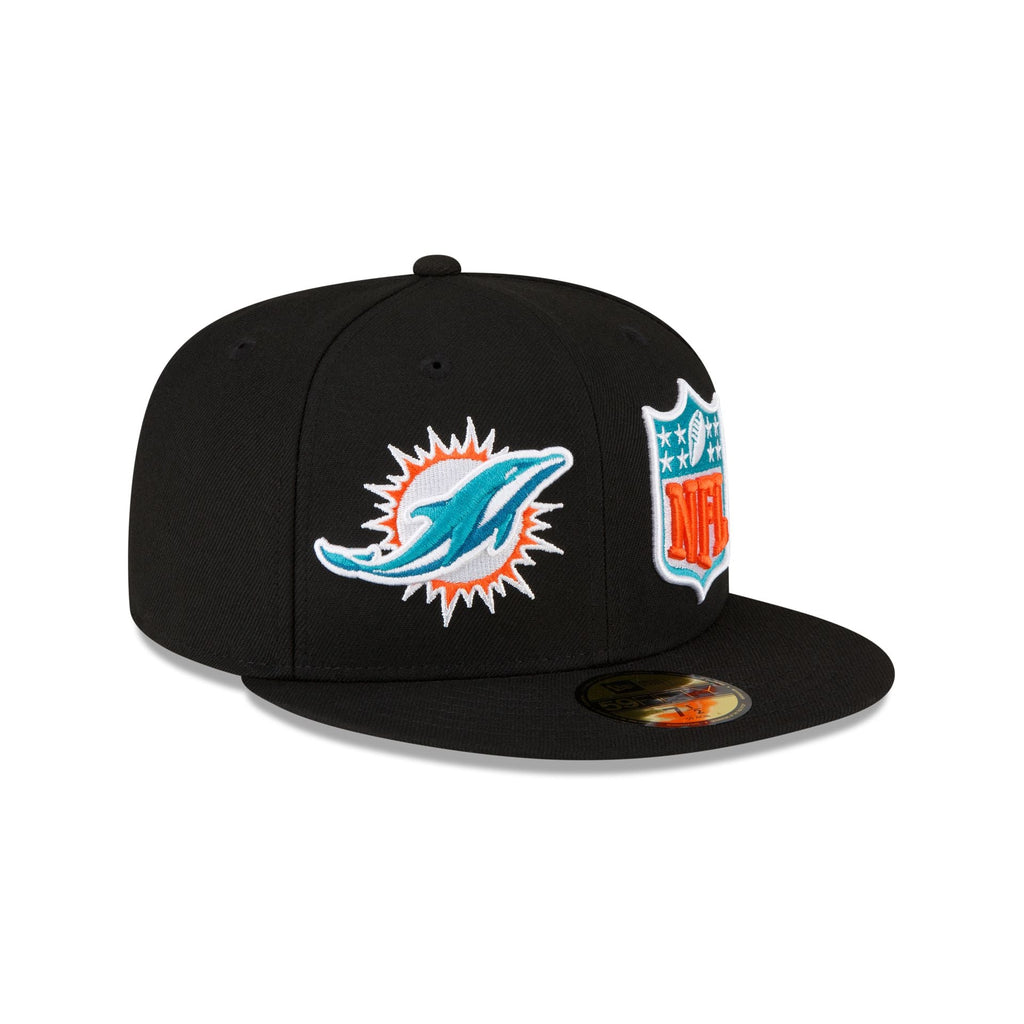 New Era Miami Dolphins 2023 Sideline Black 59FIFTY Fitted Hat