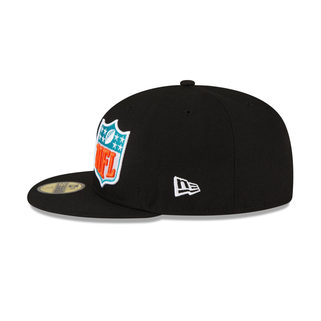 New Era Miami Dolphins 2023 Sideline Black 59FIFTY Fitted Hat
