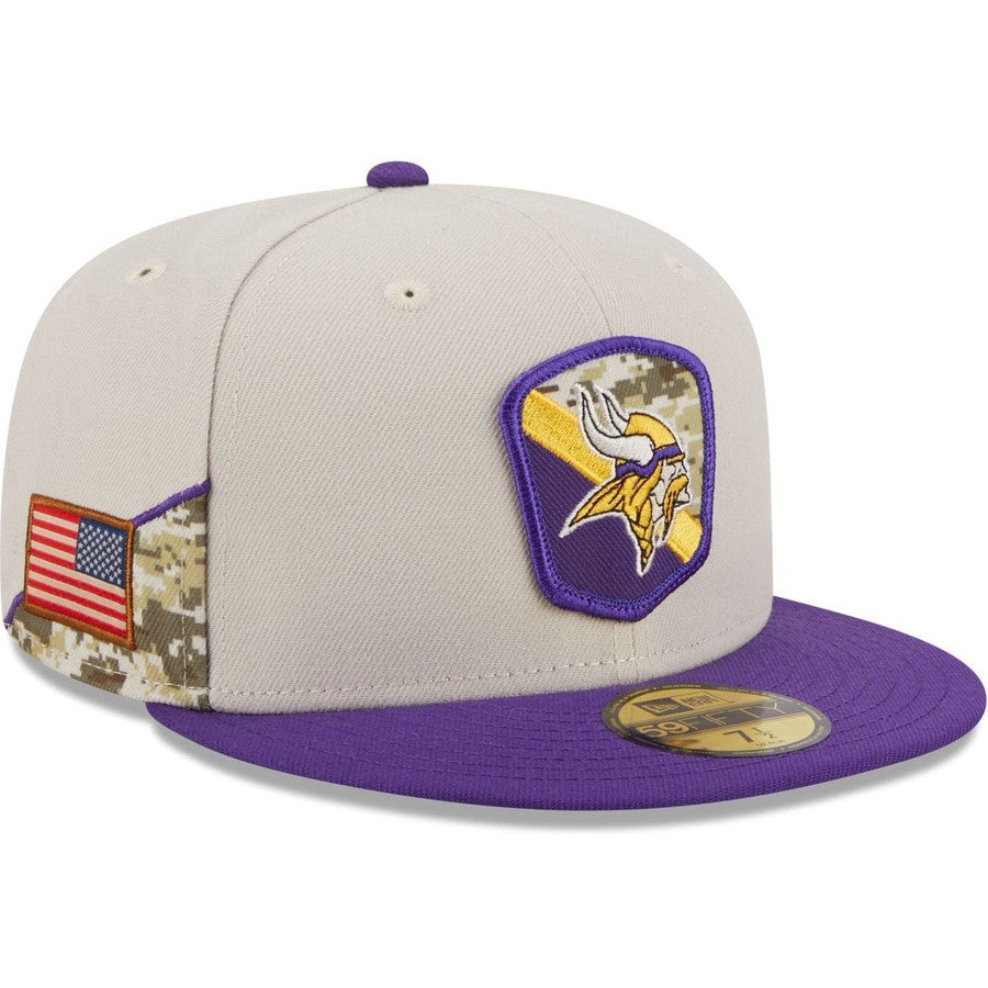 New Era Minnesota Vikings 2023 Salute to Service 59FIFTY Fitted Hat