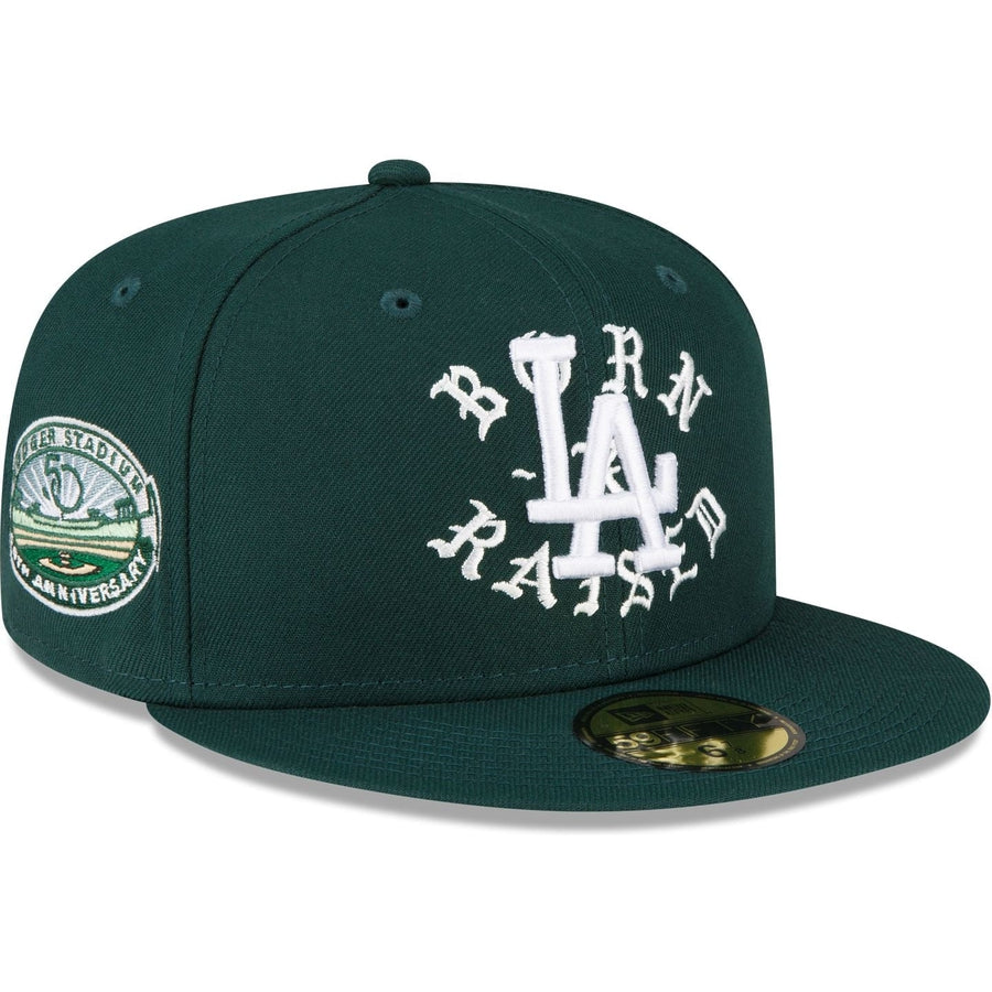 New Era Born X Raised Los Angeles Dodgers 50th Anniversary Green 2023 59FIFTY Fitted Hat