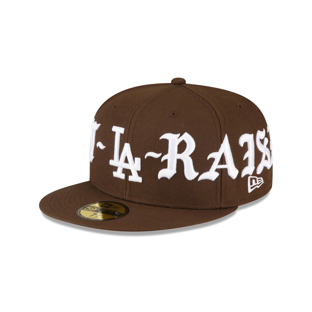 New Era Born X Raised Los Angeles Dodgers Wordmark Brown 2023 59FIFTY Fitted Hat