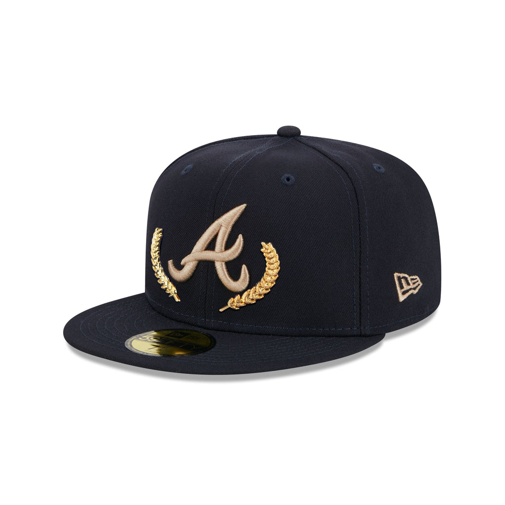 New Era Atlanta Braves Gold Leaf 2023 59FIFTY Fitted Hat