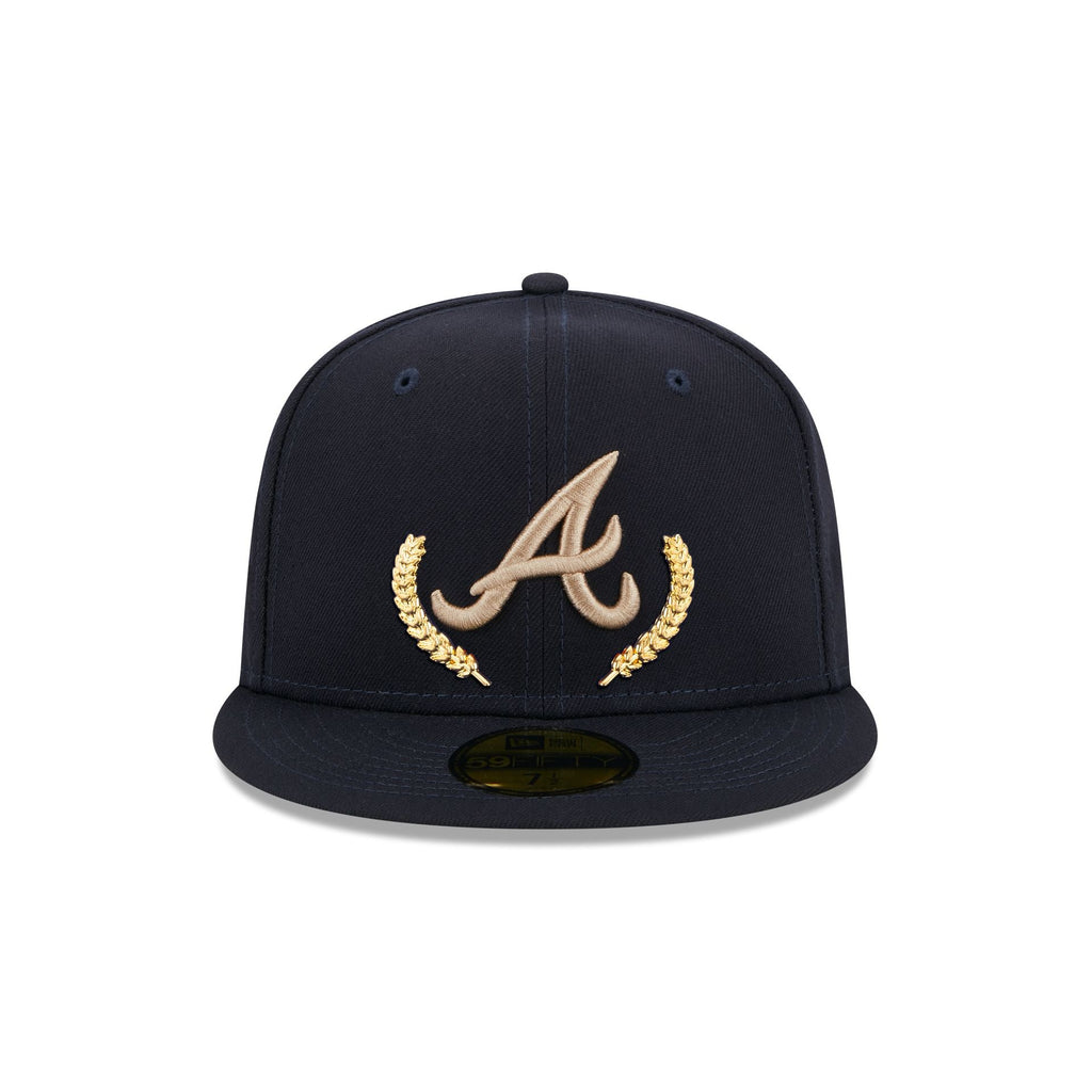 New Era Atlanta Braves Gold Leaf 2023 59FIFTY Fitted Hat