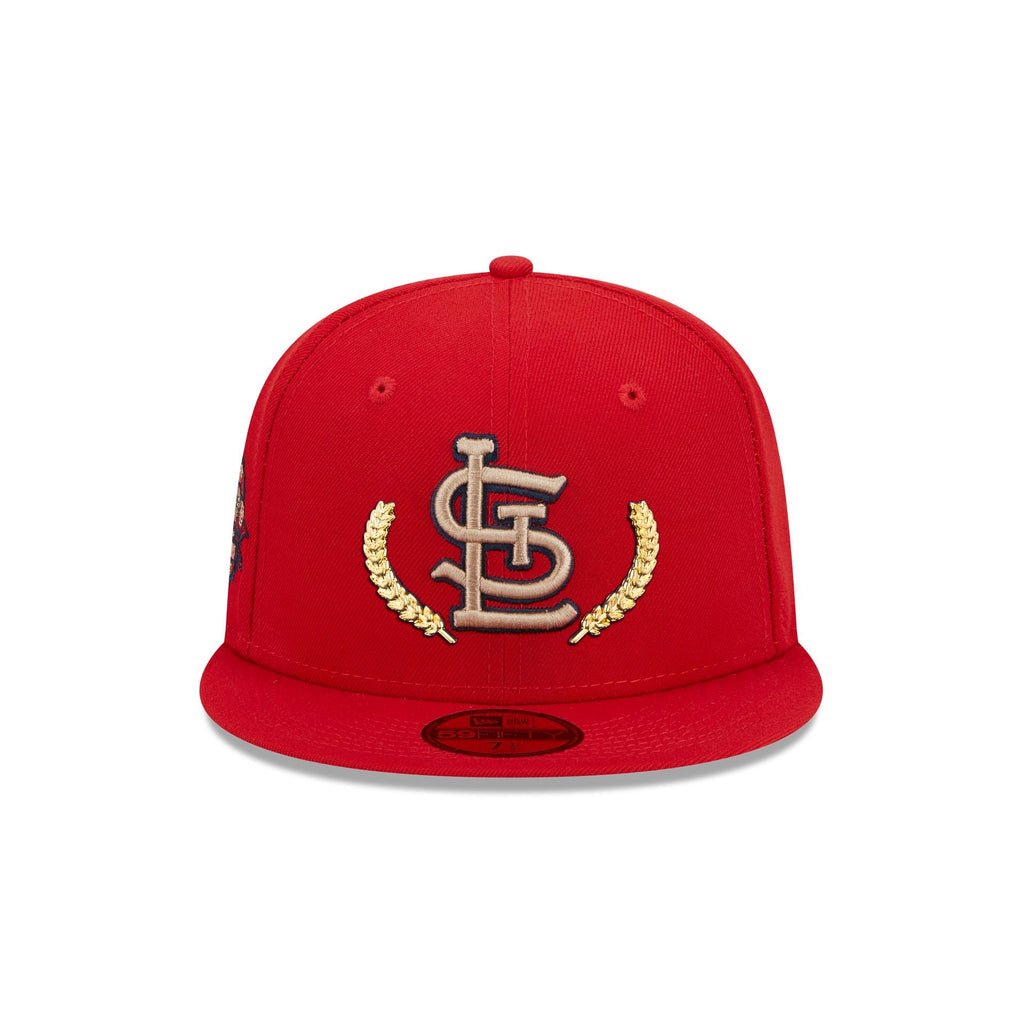 Men's New Era White/Light Blue St. Louis Cardinals Cooperstown Collection  125th Anniversary Chrome 59FIFTY Fitted