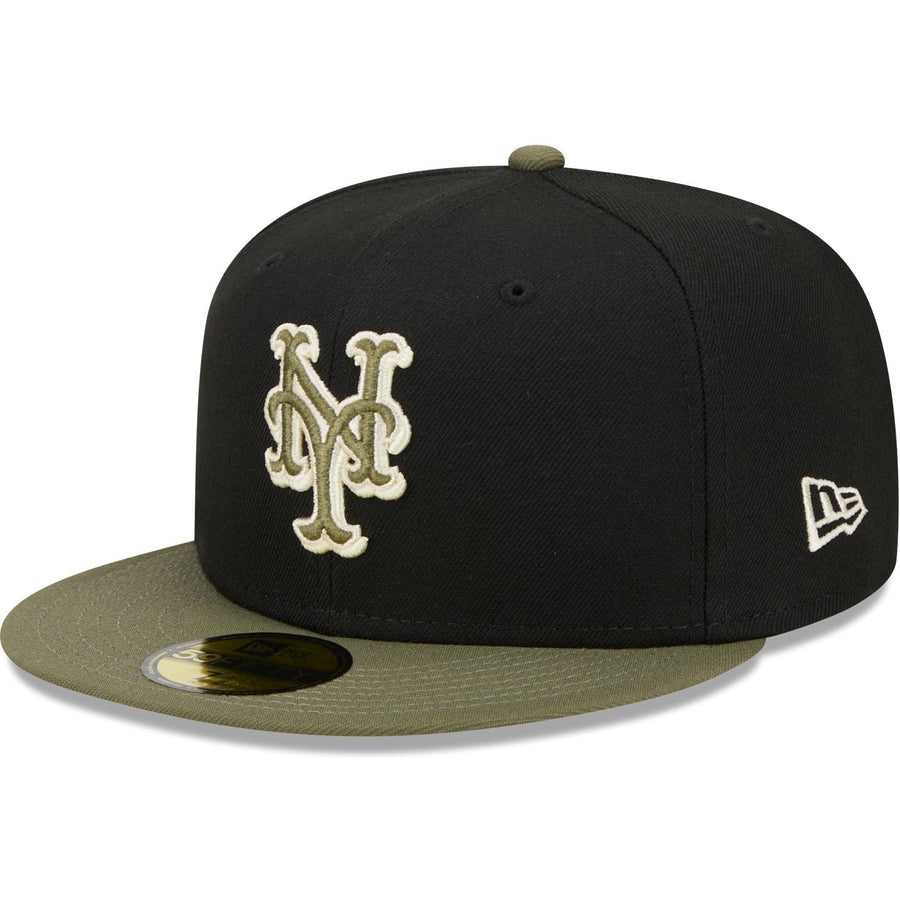 New Era New York Mets Black & Olive Green 2023 59FIFTY Fitted Hat