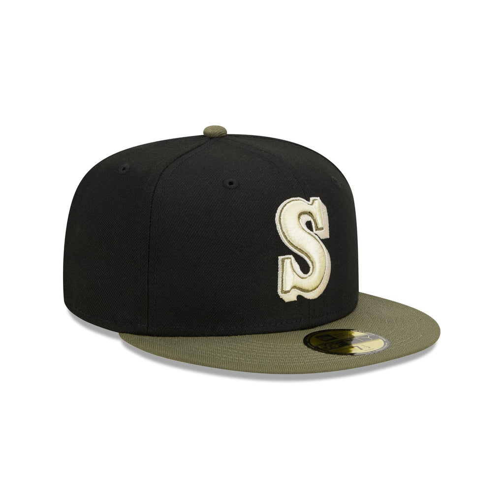 New Era Seattle Mariners Black & Olive Green 2023 59FIFTY Fitted Hat
