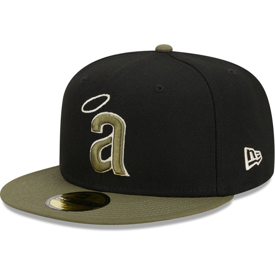 New Era Los Angeles Angels Black & Olive Green 2023 59FIFTY Fitted Hat