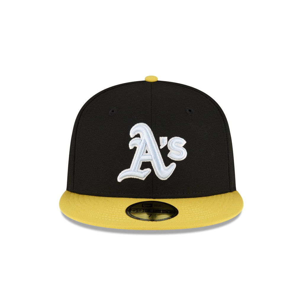 New Era Oakland Athletics Chartreuse Visor 2023 59FIFTY Fitted Hat