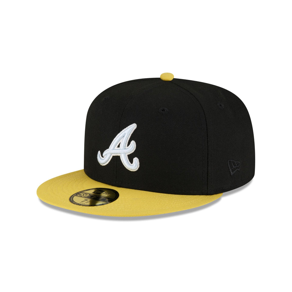 New Era Atlanta Braves Chartreuse Visor 2023 59FIFTY Fitted Hat