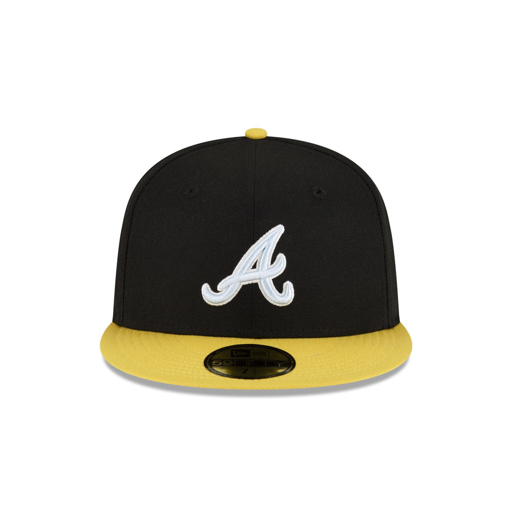 New Era Atlanta Braves Chartreuse Visor 2023 59FIFTY Fitted Hat