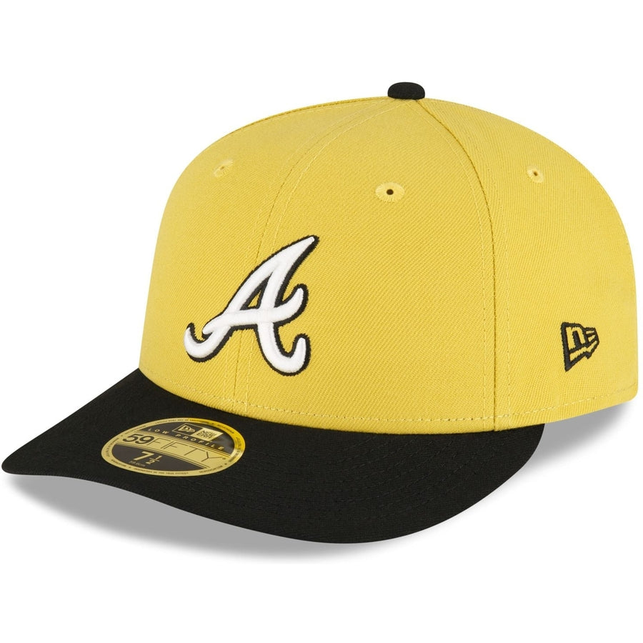 New Era Atlanta Braves Chartreuse Crown Low Profile 2023 59FIFTY Fitted Hat