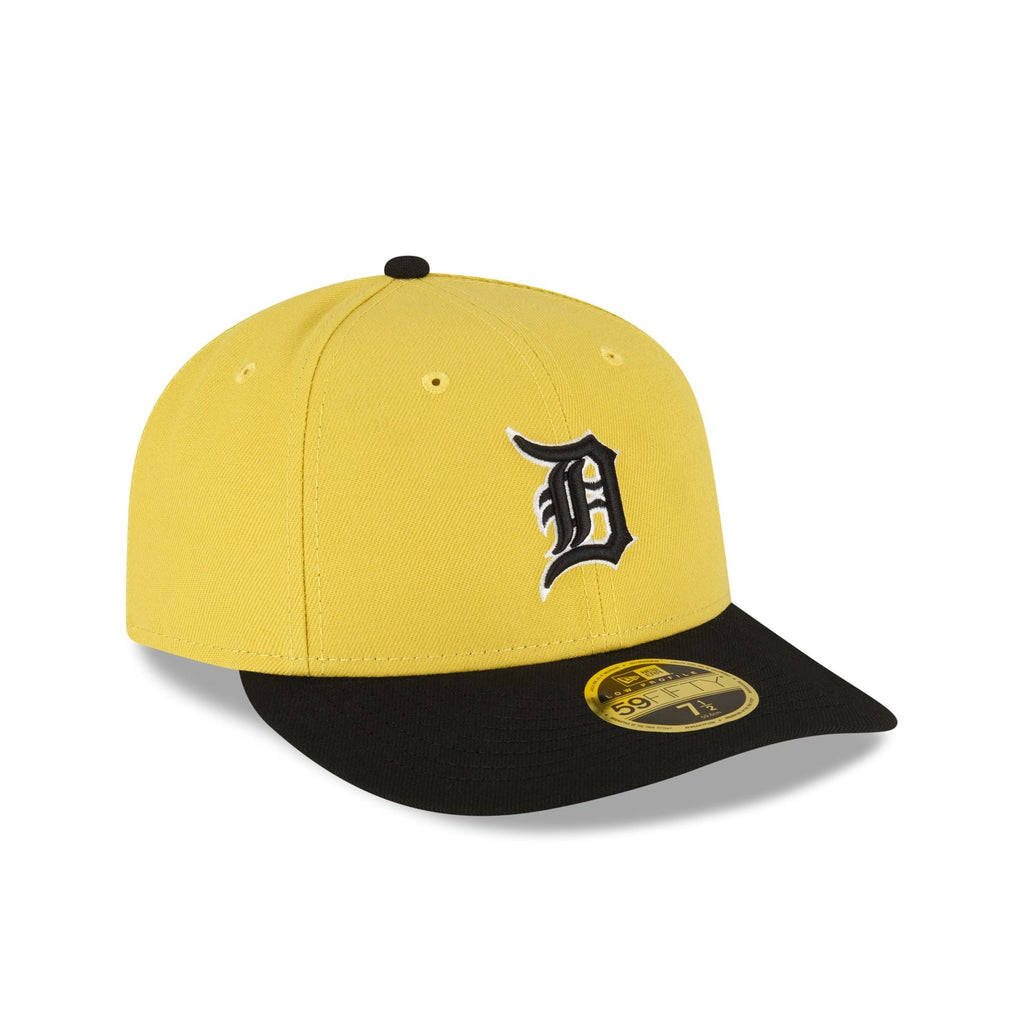 New Era Detroit Tigers Chartreuse Crown Low Profile 2023 59FIFTY Fitted Hat