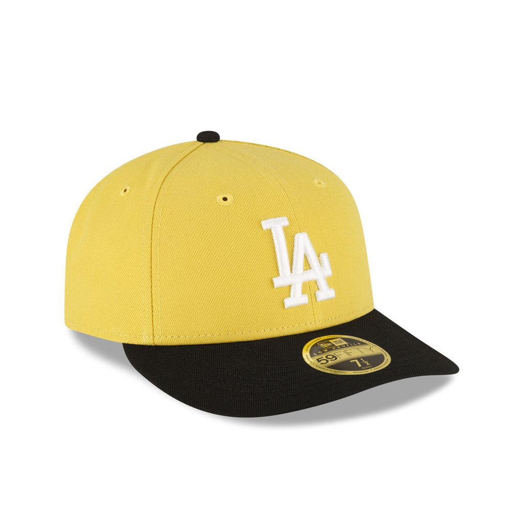 New Era Los Angeles Dodgers Chartreuse Crown Low Profile 2023 59FIFTY Fitted Hat