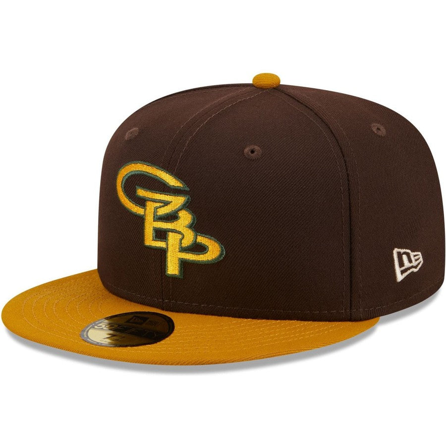 New Era 59FIFTY San Diego Padres Mexico Burnt Wood Brown Gold Fitted Hat