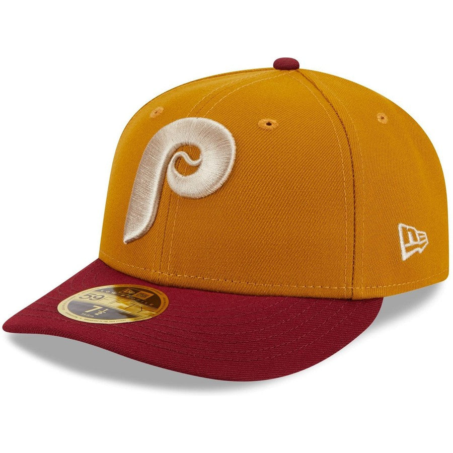 New Era Philadelphia Phillies Vintage Gold Low Profile 2023 59FIFTY Fitted Hat