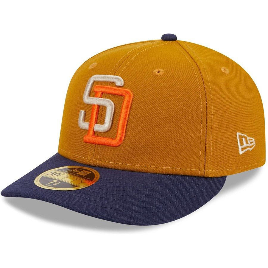 New Era San Diego Padres Vintage Gold Low Profile 2023 59FIFTY Fitted Hat