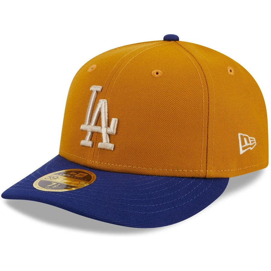 New Era Los Angeles Dodgers Vintage Gold Low Profile 2023 59FIFTY Fitted Hat