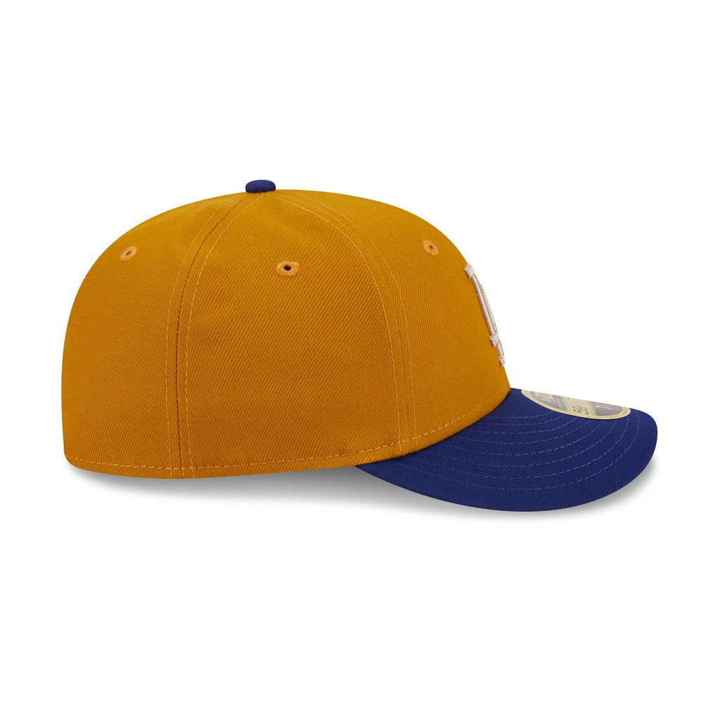 New Era Los Angeles Dodgers Vintage Gold Low Profile 2023 59FIFTY Fitted Hat