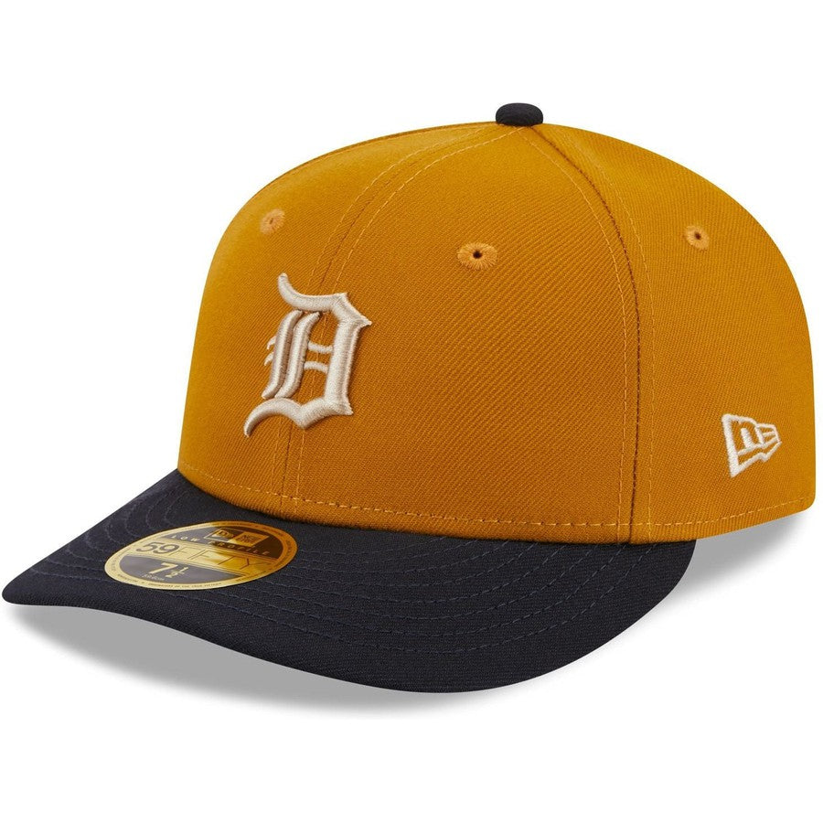 New Era Detroit Tigers Vintage Gold Low Profile 2023 59FIFTY Fitted Hat
