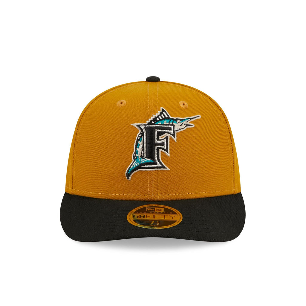 New Era Florida Marlins Vintage Gold Low Profile 2023 59FIFTY Fitted Hat