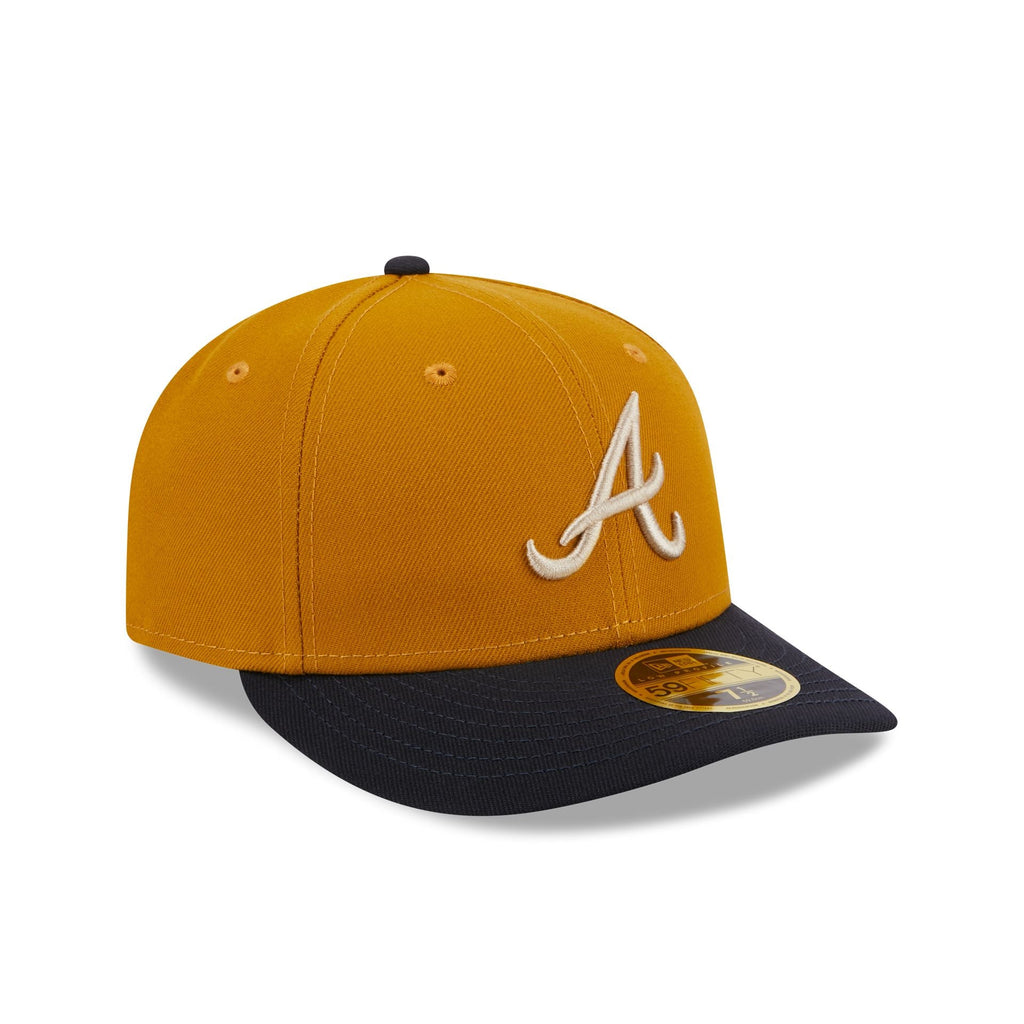 New Era Atlanta Braves Vintage Gold Low Profile 2023 59FIFTY Fitted Hat