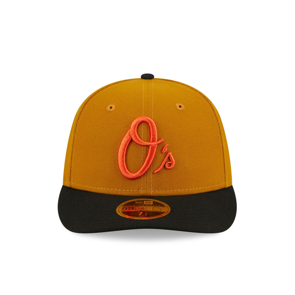 New Era Baltimore Orioles Vintage Gold Low Profile 2023 59FIFTY Fitted Hat