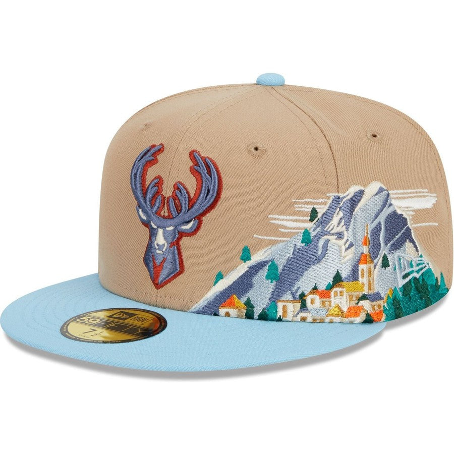 New Era Milwaukee Bucks Snowcapped 2023 59FIFTY Fitted Hat
