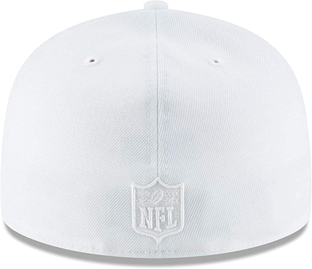 New Era New England Patriots Throwback Logo White on White 59FIFTY Fitted Hat