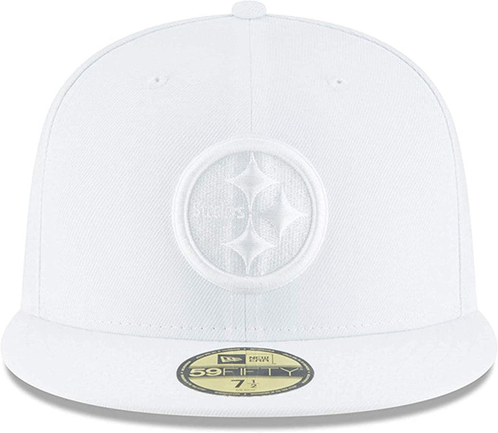 New Era Pittsburgh Steelers White on White 59FIFTY Fitted Hat