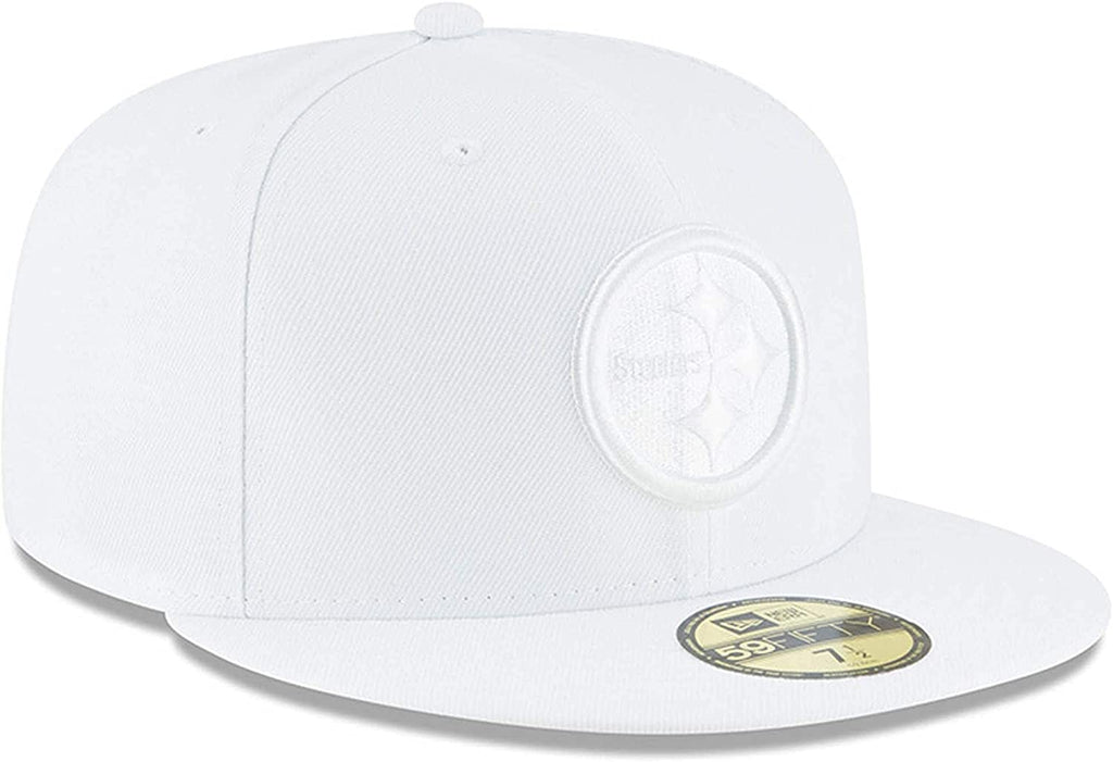 New Era Pittsburgh Steelers White on White 59FIFTY Fitted Hat