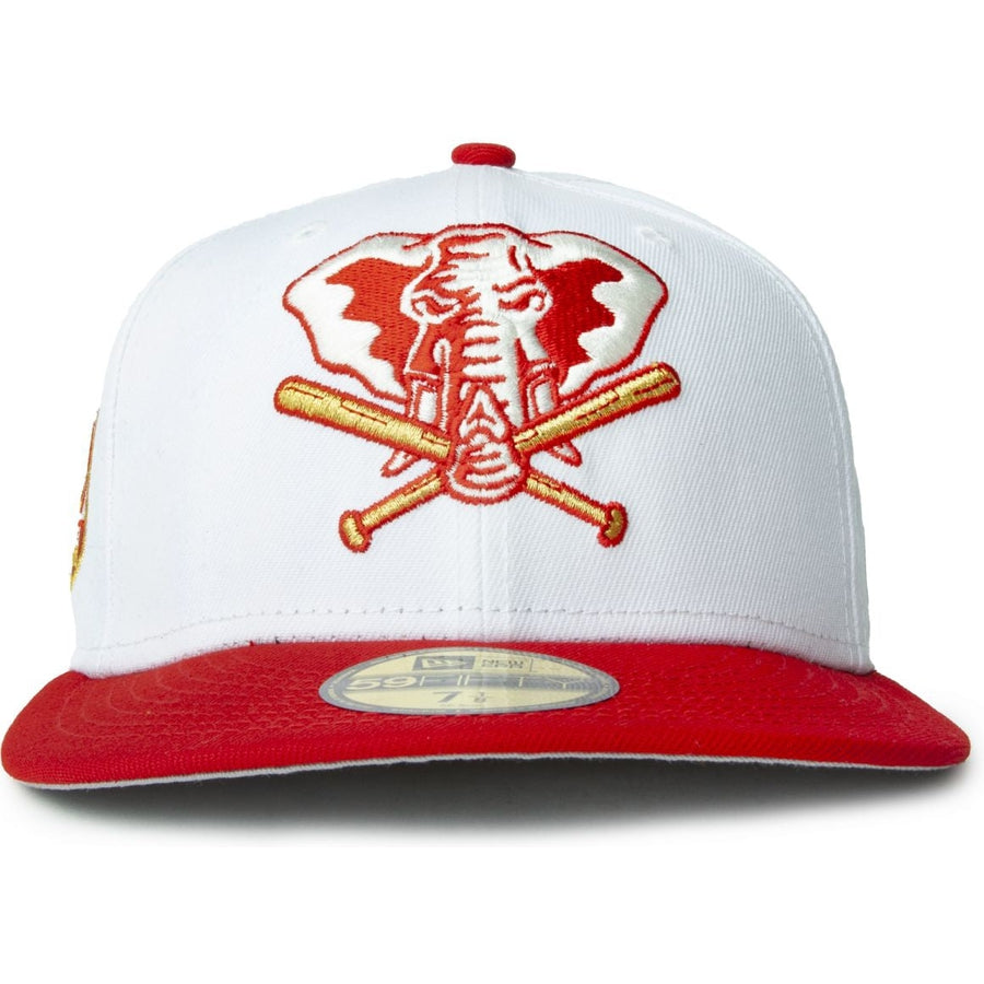 New Era Oakland Athletics Stomper White/Red/Gold 50th Anniversary 59FIFTY Fitted Cap