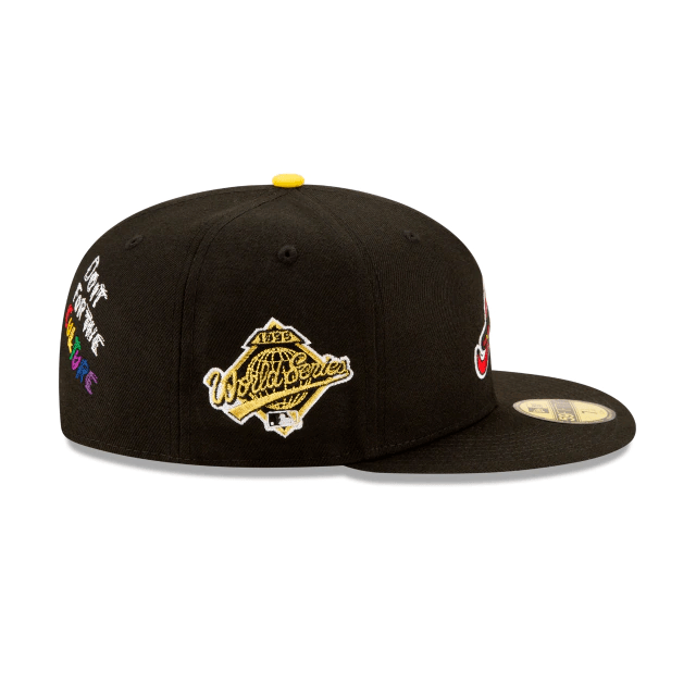 New Era Offset X Atlanta Braves Black 59fifty Fitted Hat