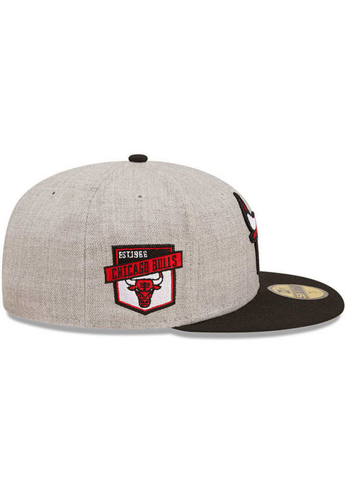 New Era Chicago Bulls Heather Grey 59FIFTY Fitted Hat