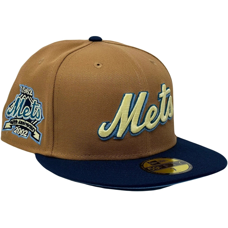 New Era New York Mets 40th Anniversary Light Bronze/Navy 2023 59FIFTY Fitted Hat