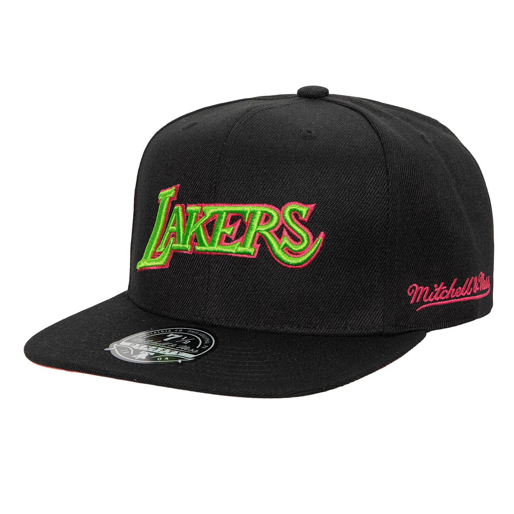 Mitchell & Ness Los Angeles Lakers Color Bomb Hardwood Classics Fitted Hat