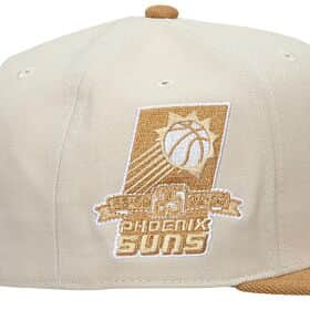 Mitchell & Ness Phoenix Suns Sandman Cream/Light Brown Hardwood Classics Fitted Hat