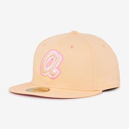 New Era Atlanta Braves Peach 25th Anniversary Pink Under Brim 59FIFTY Fitted Hat