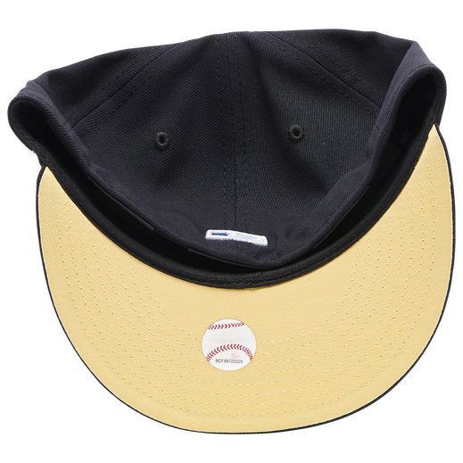 New Era New York Yankees Navy Yellow Rose Peach Undervisor 59FIFTY Fitted Hat