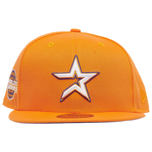 New Era Orange Houston Astros Purple Undervisor 59FIFTY Fitted Hat