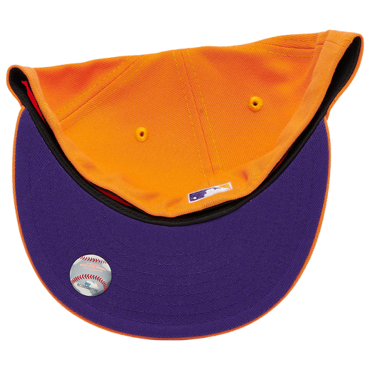 New Era Orange Atlanta Braves Purple Undervisor 59FIFTY Fitted Hat